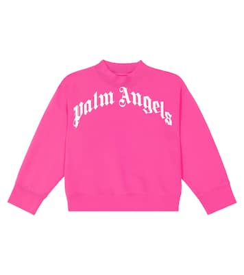 Felpa in jersey di cotone con logo | Palm Angels Kids