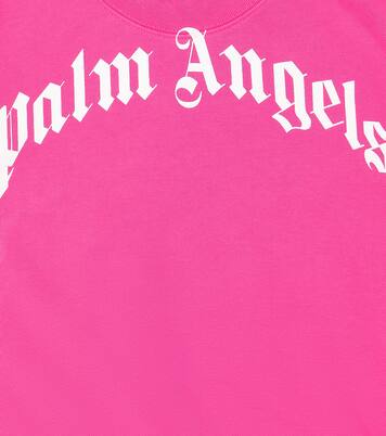 Felpa in jersey di cotone con logo | Palm Angels Kids