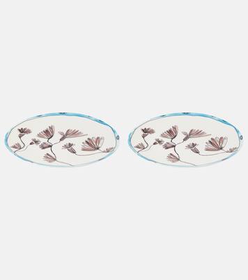 x Marni Camelia Aubergine set of 2 serving plates | Serax