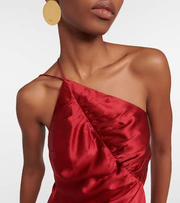 One-shoulder silk charmeuse gown | The Sei