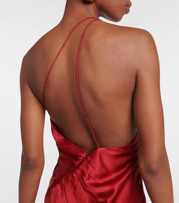 One-shoulder silk charmeuse gown | The Sei