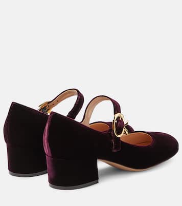 Mary Ribbon 45 velvet pumps | Gianvito Rossi