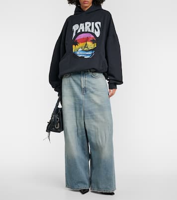 Felpa oversize in cotone con cappuccio | Balenciaga