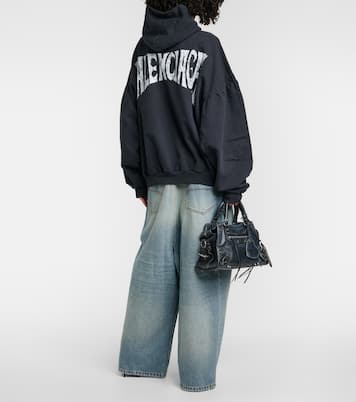 Felpa oversize in cotone con cappuccio | Balenciaga