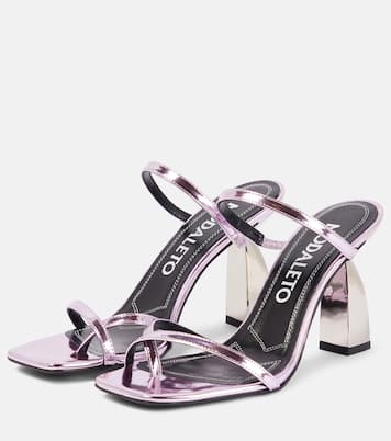 Angel A metallic leather mules | Nodaleto