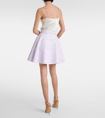 Mini-jupe en tweed de coton mélangé | Nina Ricci