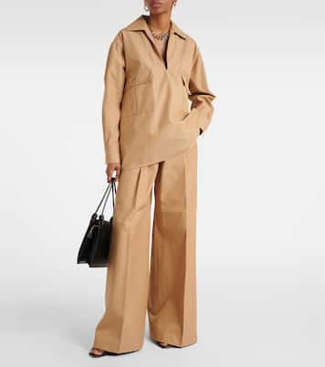 Oversize-Top aus Baumwoll-Gabardine | Max Mara