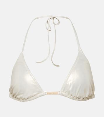 Andorra triangle metallic bikini top | Melissa Odabash