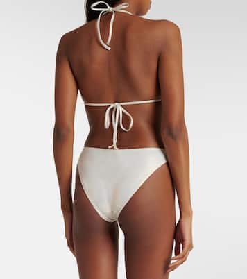 Andorra triangle metallic bikini top | Melissa Odabash
