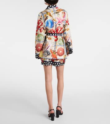 Camicia Capri in raso di seta con stampa | Dolce&Gabbana