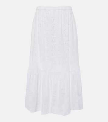 Jupe midi Amelia en coton | Velvet