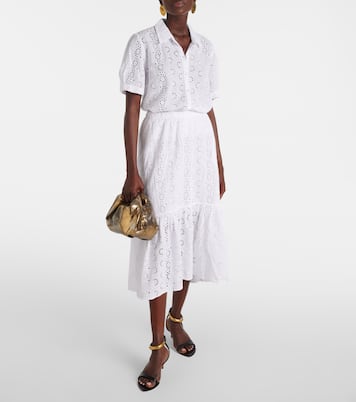 Jupe midi Amelia en coton | Velvet