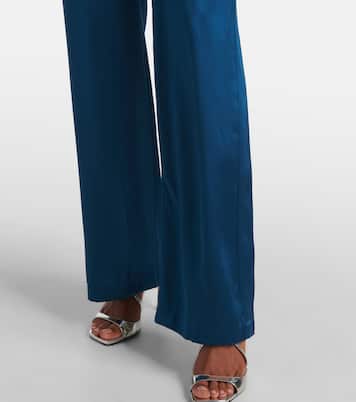 Pantaloni a gambla larga in raso di seta | The Sei