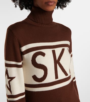 Jersey de cuello alto Schild de lana en intarsia | Perfect Moment