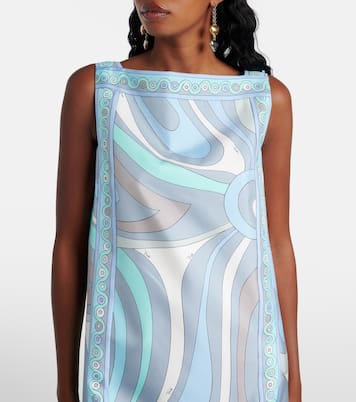 Abito corto Marmo in twill di seta | Pucci