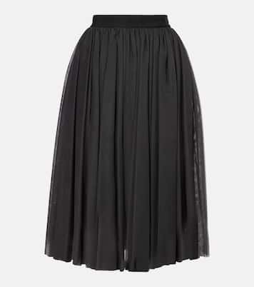 Falda midi fruncida de tul | Dolce&Gabbana
