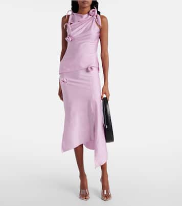 Mules Bianca Glass 95 in PVC | Amina Muaddi