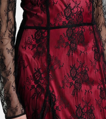 Vestido midi de encaje floral | Dolce&Gabbana