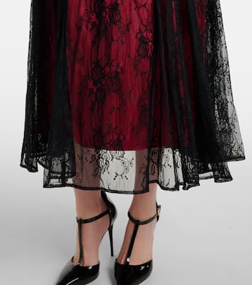 Vestido midi de encaje floral | Dolce&Gabbana