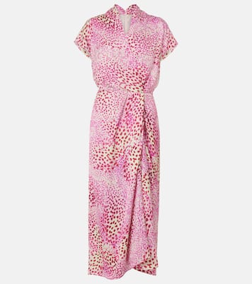 Robe midi imprimée en satin | Dries Van Noten