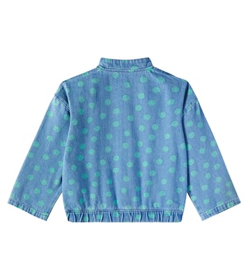 Smiley printed denim bomber jacket | The New Society