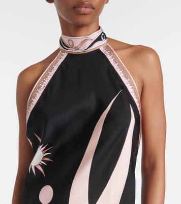Abito lungo Stella in twill di seta | Pucci