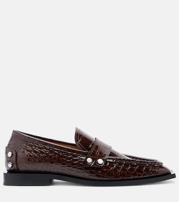 Studs faux leather loafers | Ganni