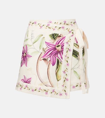 Luna printed linen beach cover-up | Agua by Agua Bendita