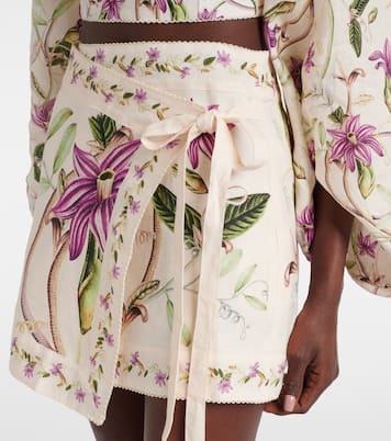 Luna printed linen beach cover-up | Agua by Agua Bendita