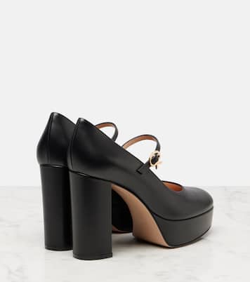 Salones Mary Jane de piel con plataforma | Gianvito Rossi