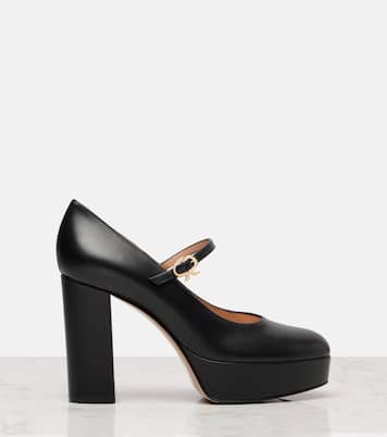 Salones Mary Jane de piel con plataforma | Gianvito Rossi