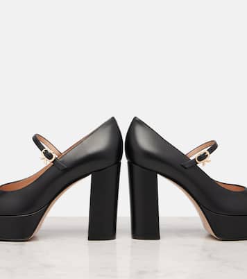 Salones Mary Jane de piel con plataforma | Gianvito Rossi