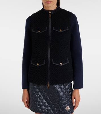 Piumino in bouclé di lana senza maniche | Moncler