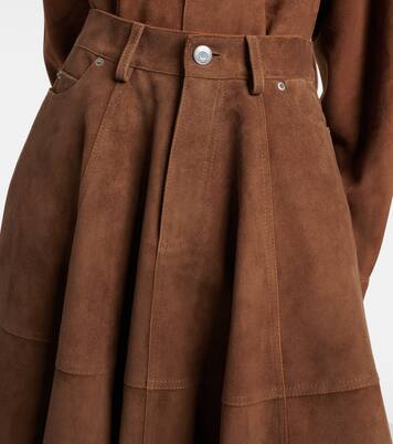 Pleated suede midi skirt | Ami Paris