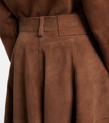 Pleated suede midi skirt | Ami Paris