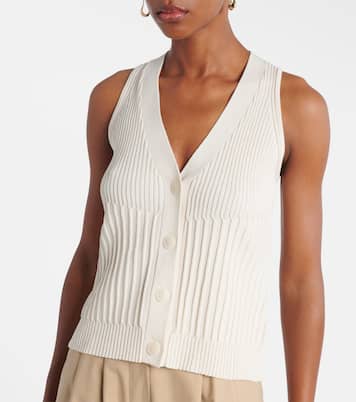 Bimba ribbed-knit cotton-blend vest | Max Mara