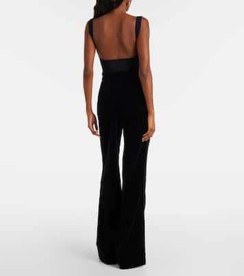 Cotton velvet wide-leg pants | Costarellos