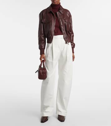 Monili leather knee-high boots | Brunello Cucinelli
