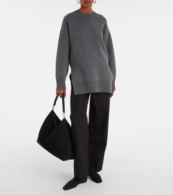 Tote Bag Bevel aus Veloursleder | Toteme