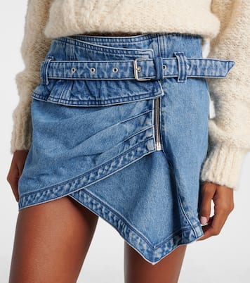 Minifalda envolvente Siyen de denim de algodón | Isabel Marant