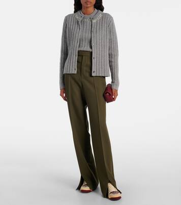 Screener embellished canvas and leather sneakers | Gucci