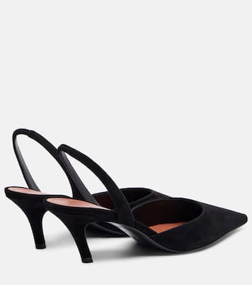 Sofia 60 suede slingback pumps  | Amina Muaddi