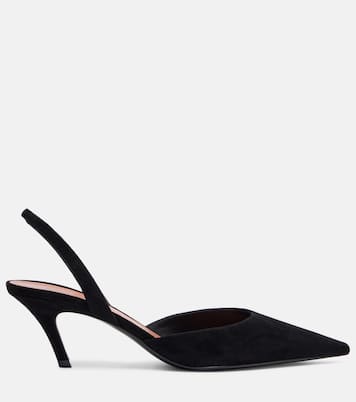 Sofia 60 suede slingback pumps  | Amina Muaddi