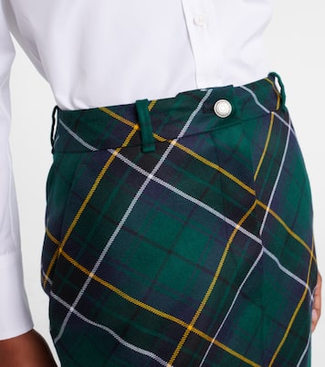 Tartan wool midi skirt | McQueen