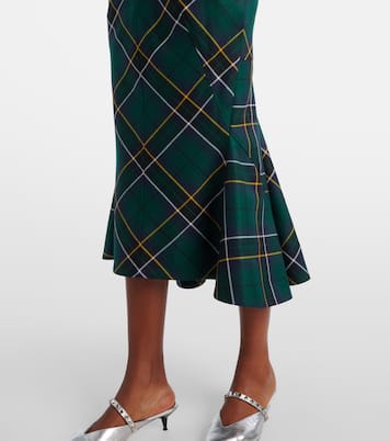 Tartan wool midi skirt | McQueen