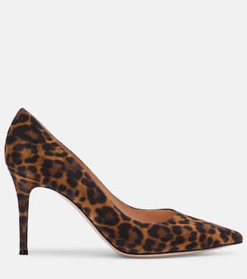 Bedruckte Pumps Gianvito 85 aus Veloursleder | Gianvito Rossi