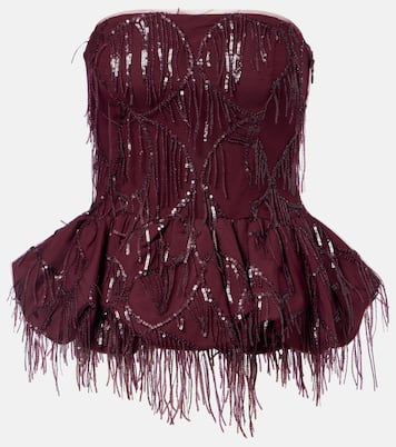 Top con peplum y lentejuelas | Rotate
