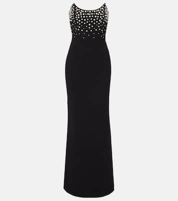 Vestido bustier de fiesta Lynette de crepé adornado | Rebecca Vallance
