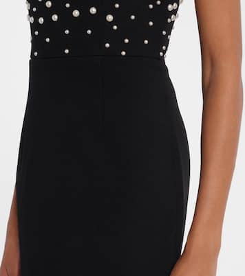 Vestido bustier de fiesta Lynette de crepé adornado | Rebecca Vallance