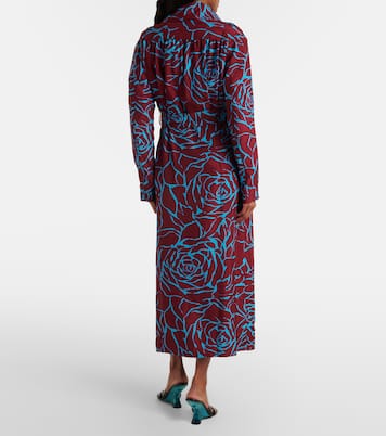 Printed twill coat | Dries Van Noten